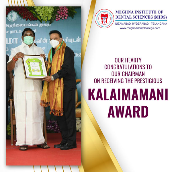 Our Hearty Congratulations to Our Chairman on receiving the prestigious Kalaimamani Award